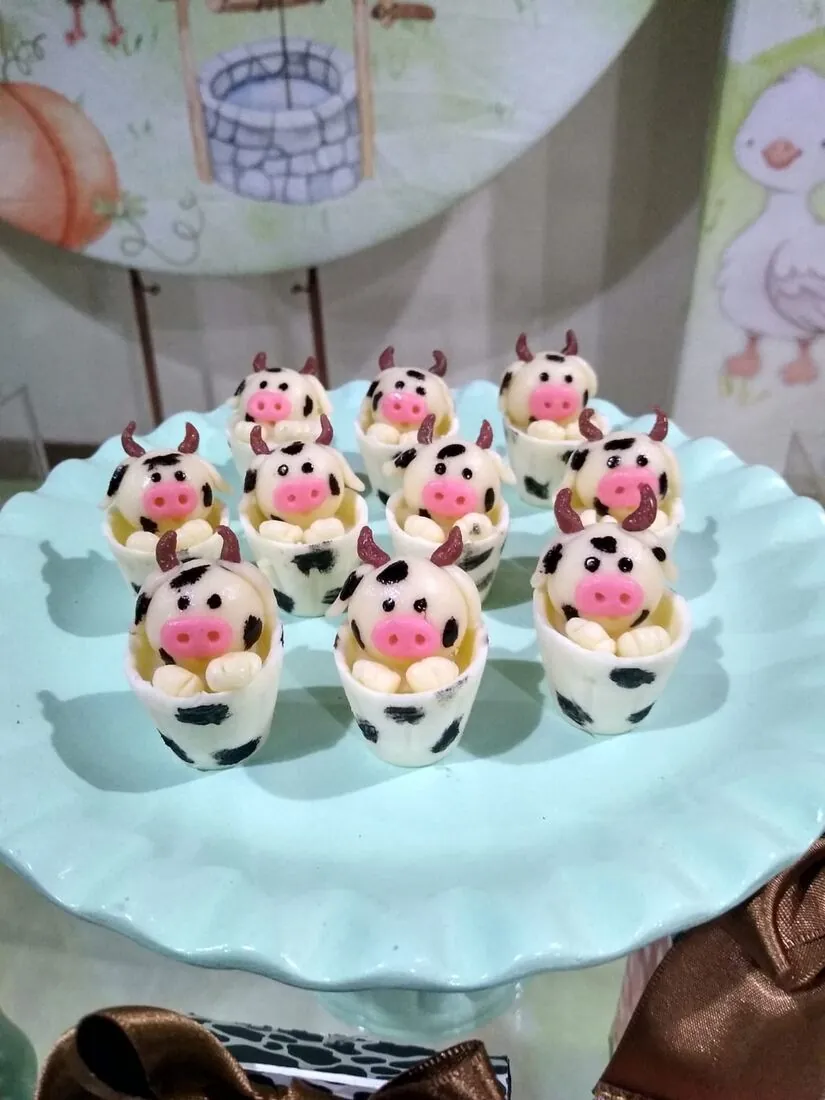 Docinhos em formato de vaquinha